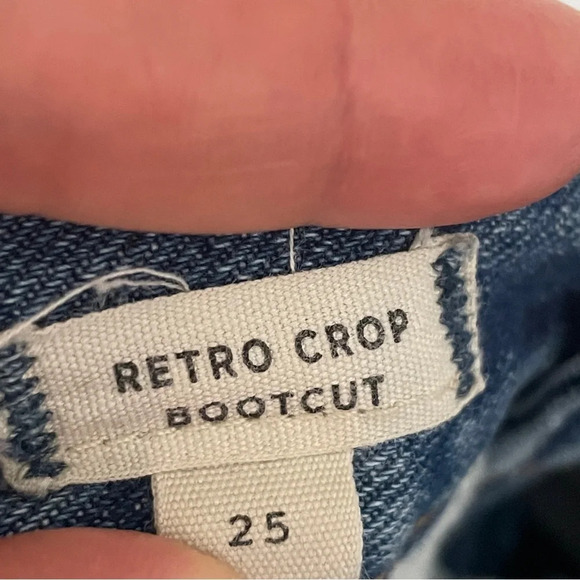 Madewell Retro Crop Bootcut Two Tone Edition Jeans Sz 25 - Picture 10 of 11
